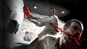 Louis smashing zombie - Left 4 Dead