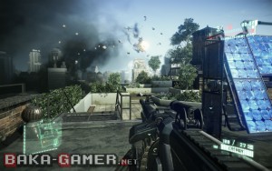 Crysis2 Démo - Sur les toits de la carte Skyline, avec un alien qui explose